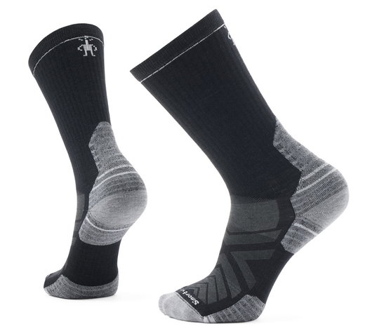 Smartwool Hiking Sock Crew Hike Targeted Cushion (Merino Wool, breathable) black/grey - 1 pair