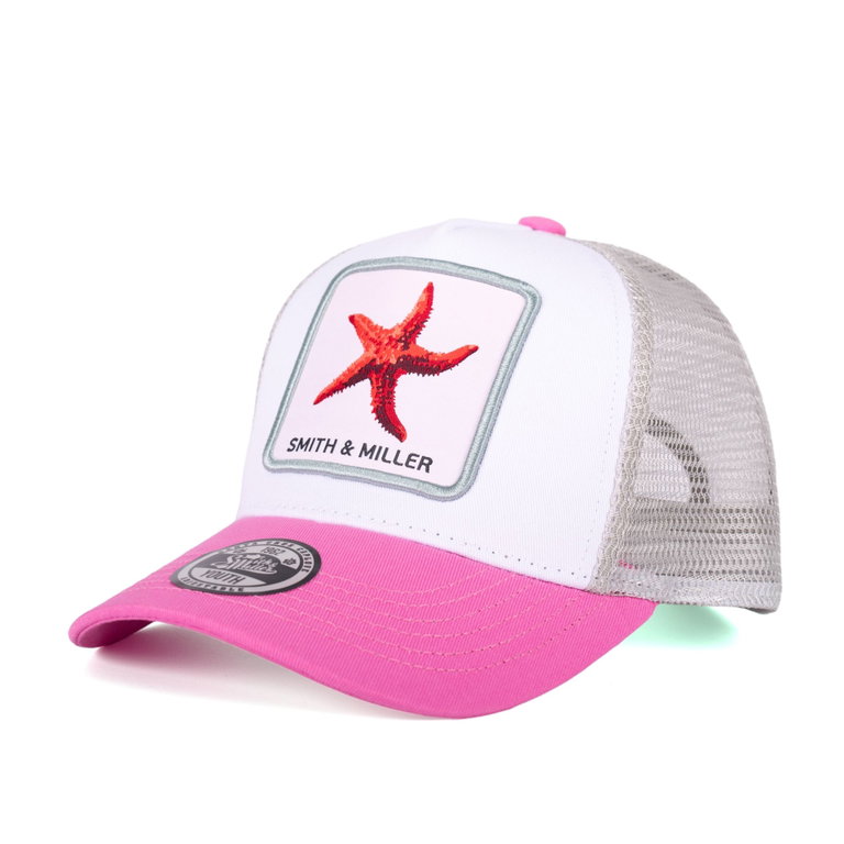 Czapka Smith&Miller Miramar Trucker dla młodzieży biała/różowa/szara - 1 sztuka