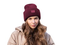 Smith&Miller knitted beanie in vermilion - material mix wine red - 1 piece