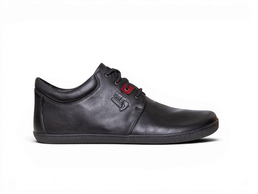Sole Runner Barfussschuhe Sneaker Narvi Leder (breite Zehenbox) schwarz