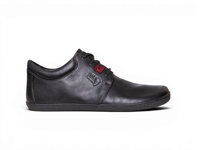 Sole Runner Barfussschuhe Sneaker Narvi Leder (breite Zehenbox) schwarz