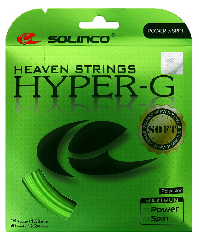 Solinco Tennissaite Hyper G SOFT (Haltbarkeit+Touch) grün 12m Set