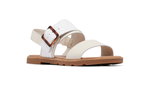 Sorel Sandal Ella III Slingback (Leather) chalk/gum ladies
