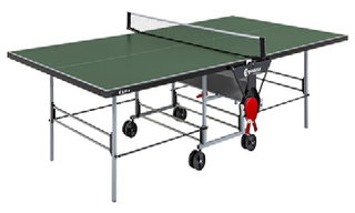 Sponeta Table Tennis Table Outdoor S3-46e (5mm Melamine Resin Top, Weatherproof, incl. Net) Green