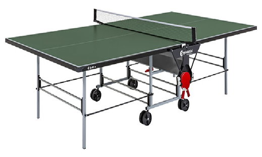 Sponeta Tischtennisplatte Outdoor S3-46e (5mm Melaminharzplatte, wetterfest, inkl. Netz) grün