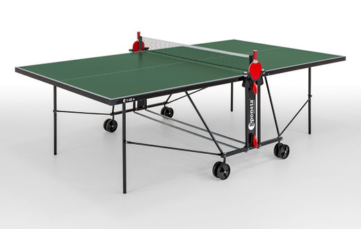 Sponeta Table Tennis Table Outdoor S1-42e (4mm Melamine Resin Top, Weatherproof, incl. Net) Green