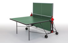 Sponeta Tischtennisplatte Outdoor S1-42e (4mm Melaminharzplatte, wetterfest, inkl. Netz) grün