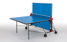 Sponeta Tischtennisplatte Outdoor S1-43e (4mm Melaminharzplatte, wetterfest, inkl. Netz) blau