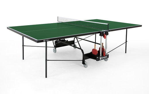 Sponeta Table Tennis Table Outdoor S1-72e (4mm Melamine Resin Top, Weatherproof, including Net) Green