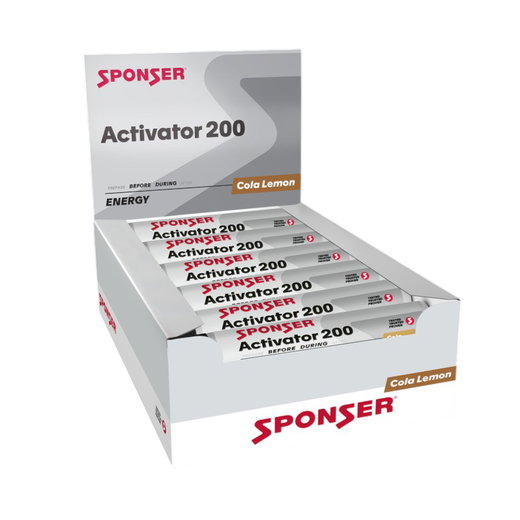 Sponser Activator 200 Ampulle (für Aufmerksamkeit und Konzentration, mit 200mg Koffein) Cola-Lemon 30x25ml - Box