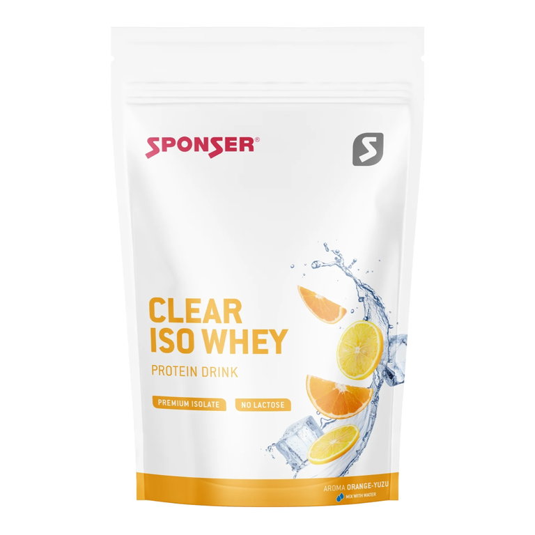 Sponser Clear Iso Whey (Proteingetränk fruchtig und leicht) Orange-Yuzu 450g Beutel