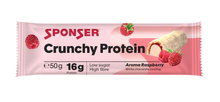 Sponser Crunchy Protein Batony (ponad 30% zawartości białka, tylko 1,8g cukru na batonik) Malina 12x50g Pudełko