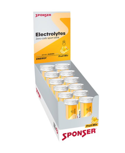 Sponser Electrolytes Fruit Mix (Zero-Carb Sports Drink with Electrolytes) 12x10 Tabs Box