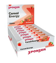 Sponser Energy-Riegel Energy Cereal (schmackhafter Cereal Bar) Erdbeere 20x40g Box
