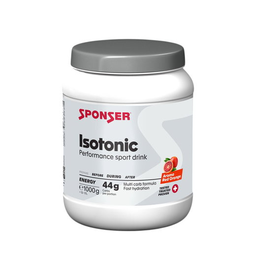 Sponser Energy Isotonic Sportdrink (isotonischer Durstlöscher mit fruchtigem Geschmack) Blutorange 1000g Dose