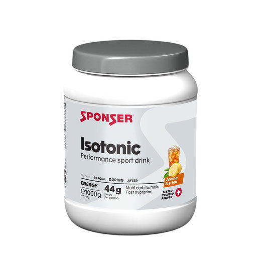 Sponser Energy Isotonic Sportdrink (isotonischer Durstlöscher mit fruchtigem Geschmack) Eistee 1000g Dose