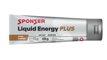 Sponser Energy Liquid PLUS Gel (Kohlenhydrat Gel mit Koffein und Taurin) Cola/Lemon 18x70g Box