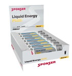 Sponser Energy Liquid PLUS Gel (Kohlenhydrat Gel mit Koffein und Taurin) Neutral/Koffein 18x70g Box