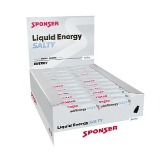 Sponser Liquid Energy Salty Tütchen (KohlenhydrateGel für langanhaltende Energieversorgung) 40x35g Box