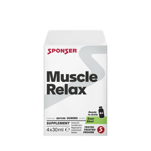 Sponser Muskel Relax (Gurkensaft mit Essig, Chinin und Ingwer) 4x30ml Box
