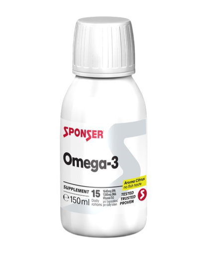 Sponser Omega-3 Plus (hochdosiertes Omega 3 Fischöl plus Vitamin D3) Citrus 150ml Flasche