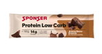 Sponser Protein Low Carb Riegel (32% Proteinanteil, idealer Snack im Alltag) Schokolade/Brownie 25x50g Box
