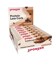 Sponser Protein Low Carb Riegel (32% Proteinanteil, idealer Snack im Alltag) Schokolade/Brownie 25x50g Box