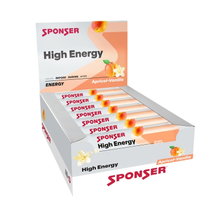 Sponser Riegel High Energy (hohe Energiedichte, optimale Verträglichkeit) Aprikose/Vanille 30x45g Box
