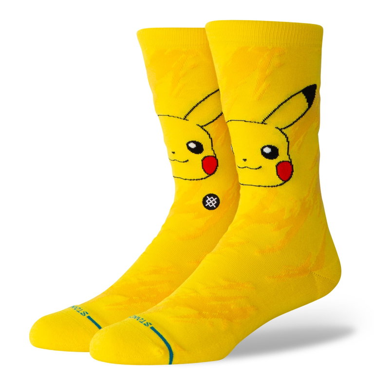 Stance Daily Sock Crew Pokemon Pikachu Bolt Yellow - 1 Pair