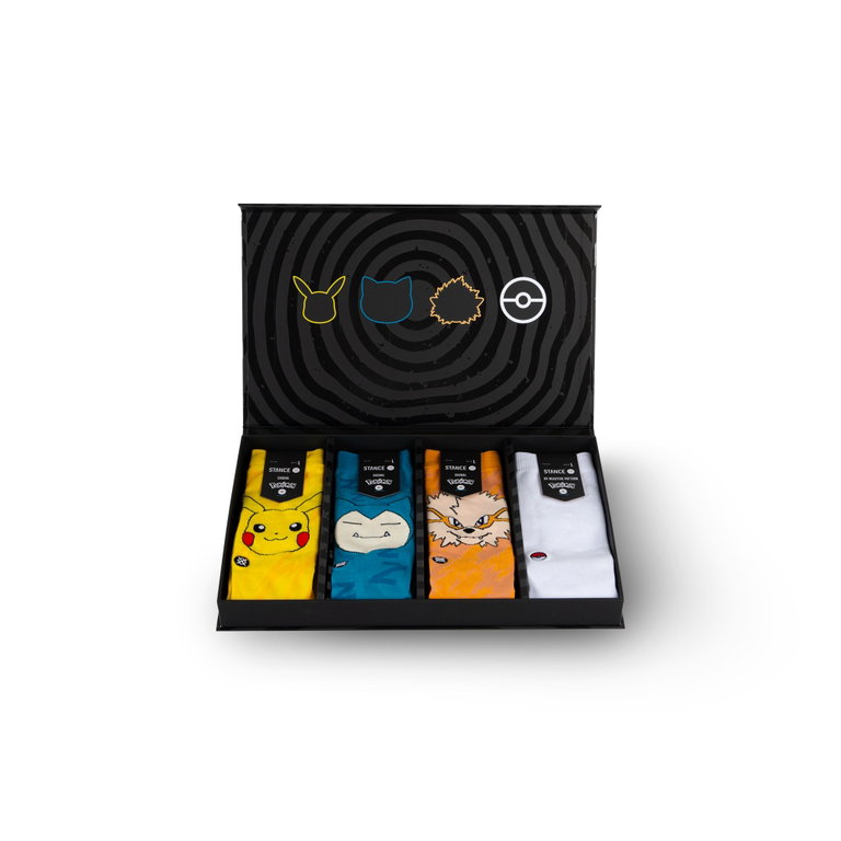 Stance Tagessocke Crew Pokemon Trainer Box schwarz - 4 Paar