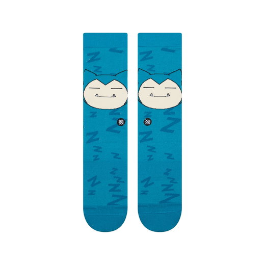 Stance Tagessocke Crew Pokemon Relaxo (Snorlax Sleepy) türkisblau - 1 Paar