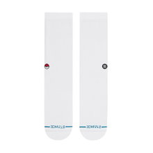 Stance Tagessocke Crew Pokemon UV Pokeball weiss - 1 Paar