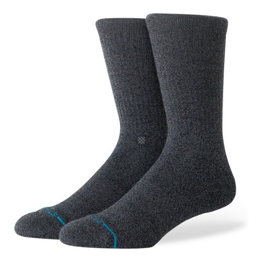 Stance Tagessocke Crew Icon Wool (verstärkte Fersen- und Zehenpartie, Merino Wolle) schwarz - 1 Paar