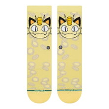Stance Kids' Crew Socks Pokémon Meowth Coins Gold - 1 Pair