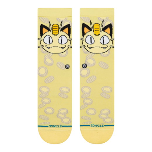 Stance Kinder-Tagessocke Crew Pokemon Mauzi Geld (Meowth Coins) Kids gold - 1 Paar
