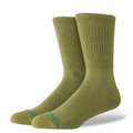 Stance Tagessocke Crew Icon (verstärkte Fersen- und Zehenpartie) olivegrün - 1 Paar