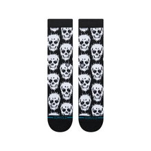Stance Tagessocke Crew Static Skull (Schädel) schwarz - 1 Paar