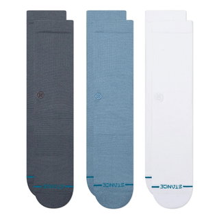 Stance Daily Sock Crew Icon (reinforced heel and toe area) turbulence/blue/white - 3 pairs