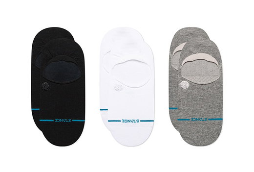 Stance Tagessocke Füsslinge No Show Icon schwarz/weiss/grau - 3 Paar