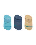 Stance Tagessocke Füsslinge No Show Icon blau/baun - 3 Paar