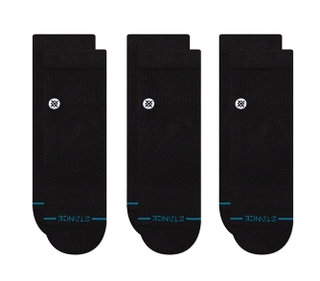 Stance Tagessocke Quarter Icon schwarz - 3 Paar