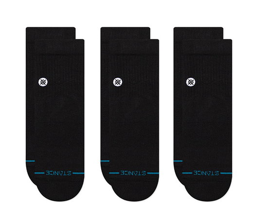 Stance Tagessocke Quarter Icon schwarz - 3 Paar