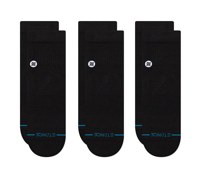 Stance Daily Sock Quarter Icon black - 3 pairs