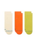 Stance Tagessocke Quarter Icon sortiert weiss/orange/lime - 3 Paar