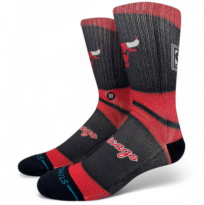 Stance Tagessocke Crew Chicago Bulls Ball rot/schwarz - 1 Paar