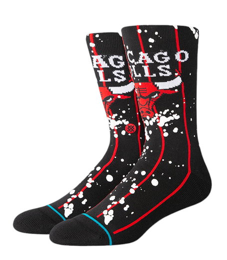 Stance Tagessocke Crew Overspray CHI schwarz/rot - 1 Paar