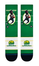 Stance Tagessocke Crew Kemp Retro Big Head grün/bunt - 1 Paar