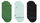 Stance Tagessocke Sneaker Low Tab Icon hellblau/grün/schwarz - 3 Paar