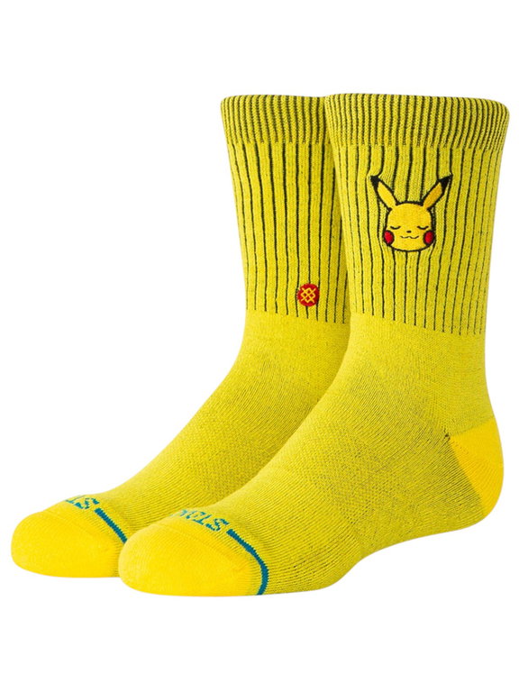 Stance Kinder-Tagessocke Crew Pokemon Pikachu Kids gelb - 1 Paar