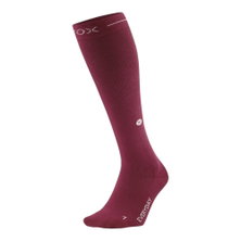 STOX Energy Socks Daily Socks Compression Cotton Everyday (promotes circulation) burgundy/white Ladies - 1 Pair